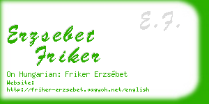 erzsebet friker business card